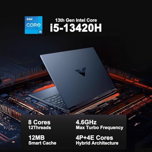 Image of HP Victus Gaming Laptop 15.6 inch FHD IPS 144Hz Intel 8-core i5-13420H (>i7-12650H), 64GB DDR5 RAM, 1TB NVMe SSD, GeForce RTX 3050 6GB, Backlit, Type-C, WI-FI 6E, B&O Fast Charge, Windows 11