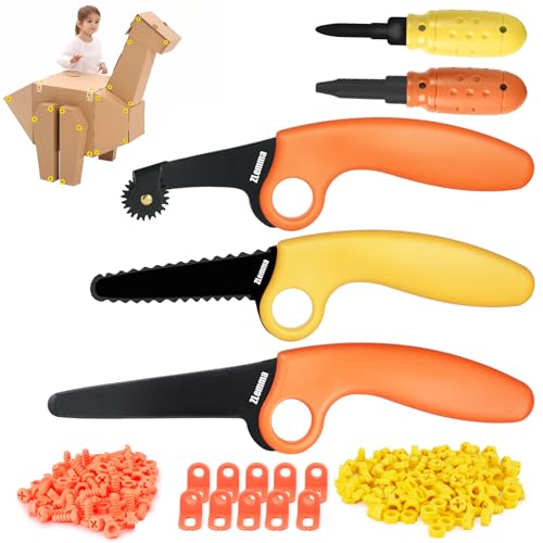 ZLemma Cardboard Construction Kit - 425 PCS Kids Building Set
