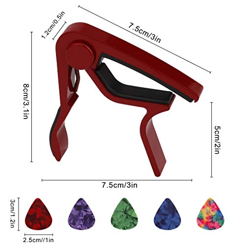 Capodastre Guitare Alliage Capo avec 5 Mediators en durable Alliage d’aluminium pour Classique Folk Guitare Ukulélé… - Les Beatles, Paul McCartney, John Lennon, RIngo Starr, George Harrison Capodastre Guitare Alliage Capo avec 5 Mediators en durable Alliage d'aluminium pour Classique Folk Guitare Ukulélé… – Image 6