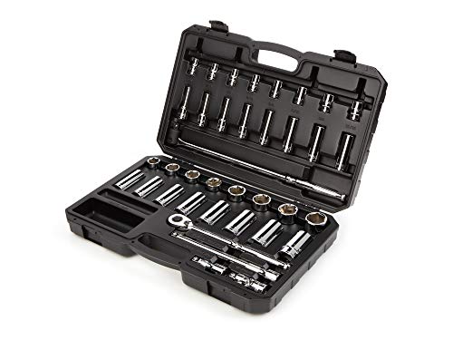 Image of TEKTON 1 /2 Inch Drive 6-Point Socket Ratchet Set, 37-Piece | SKT25101