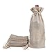 Sacchetti di iuta vino per bottiglia di vino sacchetto regalo 37 x 15,5 cm con coulisse in lino naturale riutilizzabile con 12pcs per festa di degustazione di vini Nozze Compleanno Natale