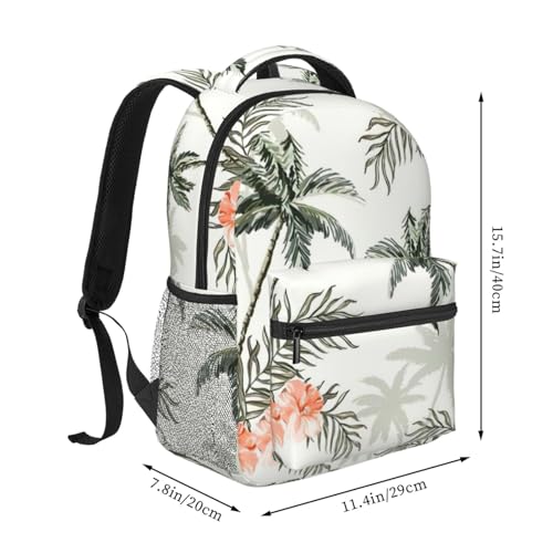 Mochila plegable ligera con estampado de palmeras tropicales para camping 2