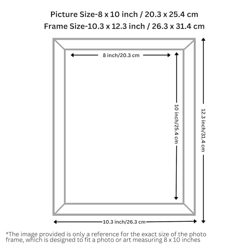 Image of Handmade Wooden Rectangular Photo Frame, 8 X 10 inch Display for Artworks, Pictures and Photos of Your Loved Ones, Best for Home, Office, Wall Decor, Living Room, Bedroom, Golden Oak