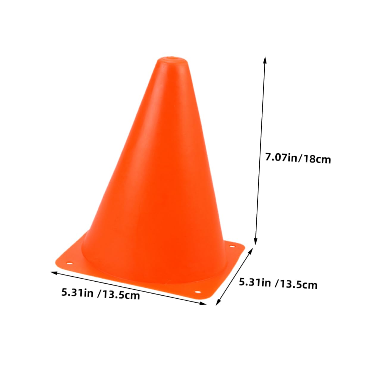 Luxshiny Conos de Entrenamiento Deportivo 18 Cm, 16 Piezas, Plástico Naranja, Mini Conos Marcadores para Fútbol y Patinaje al Aire Libre, Accesorios para Agilidad y Ejercicios en Cancha