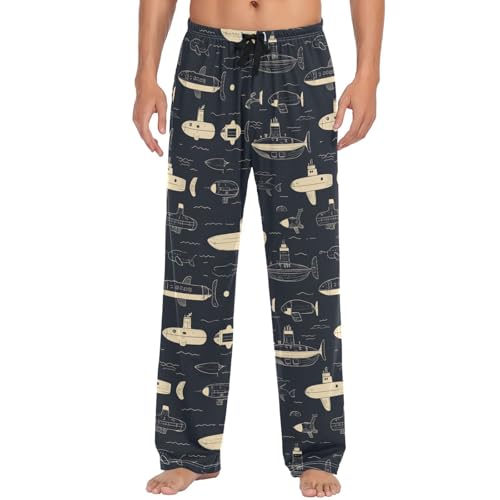 Pantalon de pyjama homme doux et confortable à coupe droite et poches pratiques