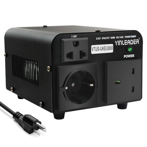 Comparison: Best 800W Microwave Uk 5 Yinleader Voltage Converter Transformer Step Up/Down Power Converter 110/120V to 220/230/240V for use European, UK and More Overseas appliances in The US(800W)