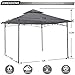 ABCCANOPY Gazebos for Patios 10x10 - Outdoor Steel Frame Gazebo for Lawn Backyard Garden Deck (Dark Gray)