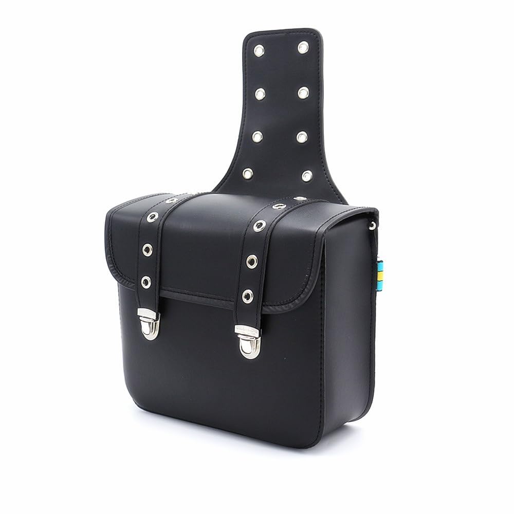 TentHome Rücksitz Seitentaschen Doppelte Fahrrad Gepäckträgertasche PU Leder Retro Fahrradtasche für Gepäckträger Hinterradtasche Schwanz Gepäck für Motorrad Rennrad Mountainbike Schwarz B