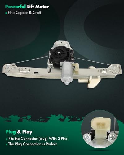 Image of SCITOO Rear Left Driver Side Power Window Regulator with Motor Fit for 2008-2011 for Ford Focus,751-230