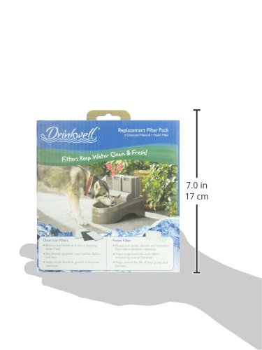 PetSafe Drinkwell Replacement Filter Pack for Outdoor Dog Water Fountain, 3 Carbon Filters & 1 Foam Filter - image 3