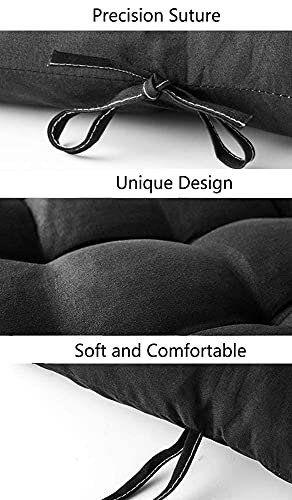 Coussin de balancelle 2 ou 3 places noir matelassé haute densité