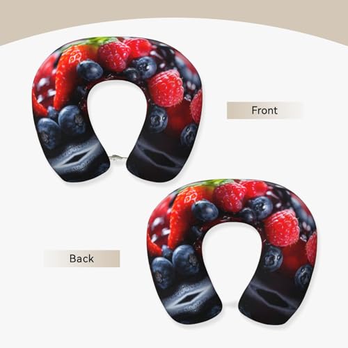 Almohada de espuma viscoelástica para viaje U 25 cm miniatura 3