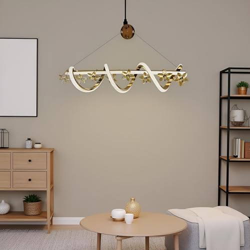 Image of LED Chandelier for Dining Table, Height-Adjustable Hanging Lamp for Breakfast Table, Hanging Light for Home Decoration (CH44)