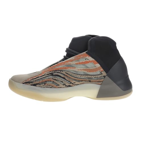Image of adidas Yeezy Quantum Lace-Up Sneakers- Knitted Elastic Collar, Mesh Upper with RPU Cage, Boost Cushioning - Yeezy Shoes