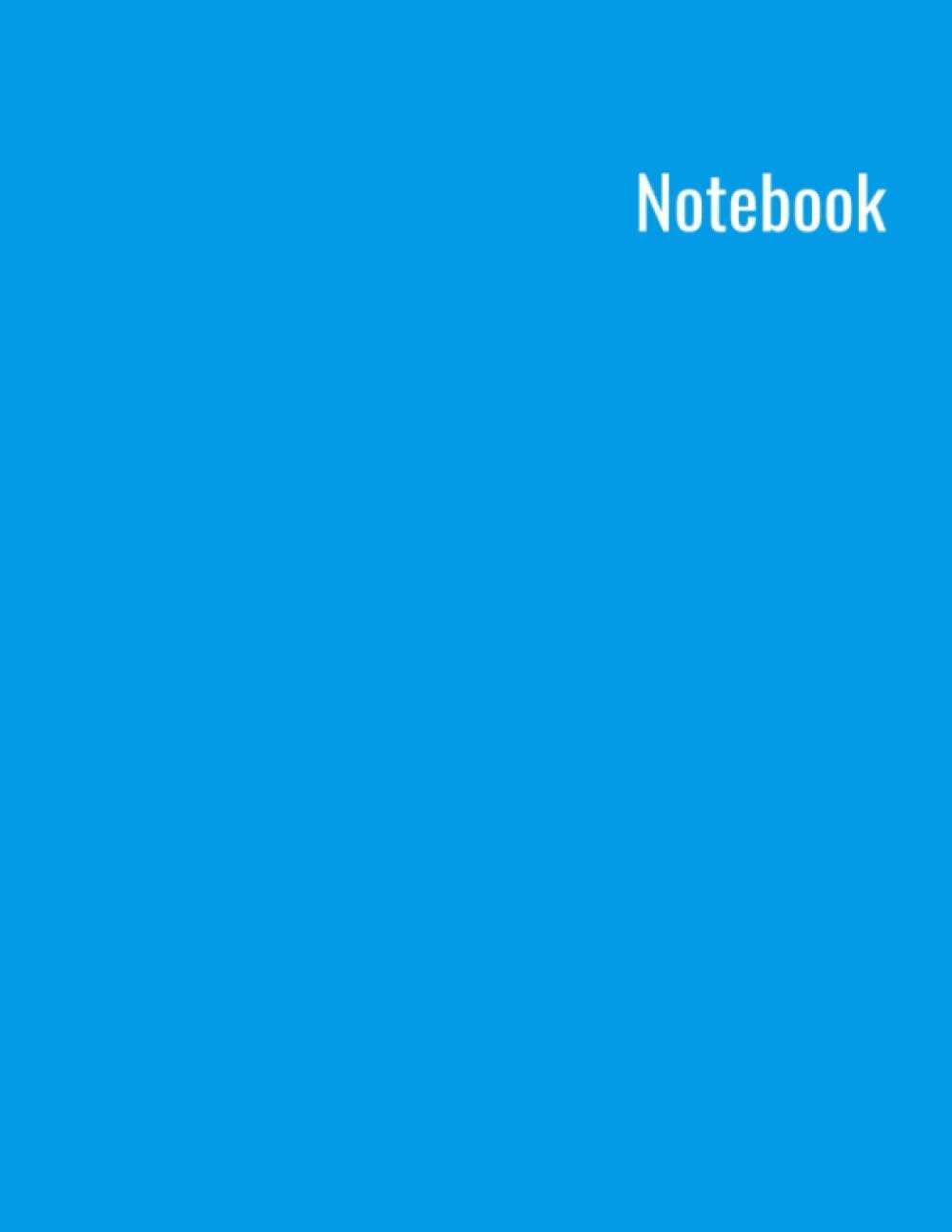 Large Notebook Blue Journal: 8.5" x 11 " (large size) and has 120 pages or 60 sheets that are WIDE ruled, lined."