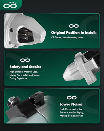 Image of SCITOO Motor Starter for SMU0498 Starters Fit for Acura for CSX 2006-2008, for Acura for TSX 2006-2014, for Honda for Accord 2006-2012, for Honda for Civic 2006-2011, for Honda for CR-V 2007-2011