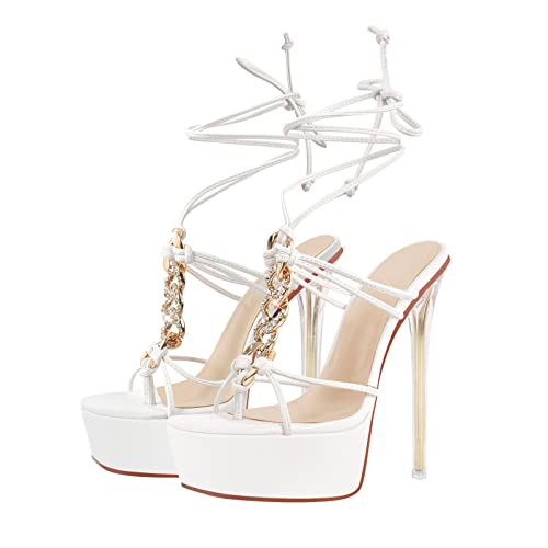 Only maker Plateau Sandalen mit Absatz Glitzer Riemchensandalen...