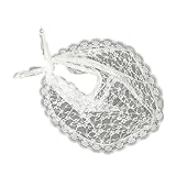 Voile de mariée court respirant en dentelle sophistiquée Halloween vintage pour les occasions romantiques comme les mariages simple voile de mariage, blanc, Taille unique