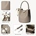 BOSTANTEN Small Crossbody Bags for Women Vegan Leather Mini Bucket Handbag Removable Shoulder Strap Camel Brown
