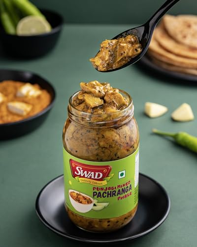 Image of SWAD Punjabi Home Made Pachranga Super Mixed Veg. Pickle, Masaledar Flavor & Taste, Pachranga Pickle - 400gm (Pack of 3)