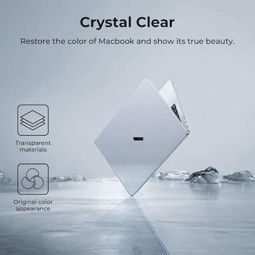 Image of Gear Guard Compatible with MacBook Air 13.6 inch Case M5 2026 M4 2025 M3 M2 2024-2022 A3449 A3240 A3113 A2681,Hard Shell (Crystal Clear)