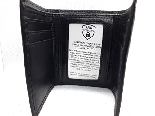 Calvin Klein Men's Compact Genuine Leather Wallet with RFID Protection, Black, compact, Classic2