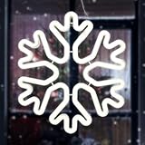 GUOCHENG Lovely Snowflake LED Neon Light Sign Cold White Neon Lamps Marquee Sign Decorative Light Neon for Festival Wedding Christmas Party, Girls Bedroom Accessories