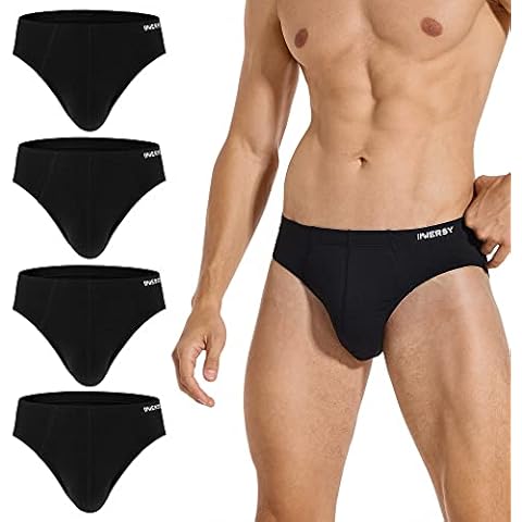 INNERSY Slip Homme Noir Lot de 4 Cover