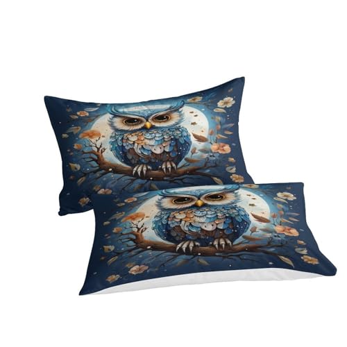 Housse de couette hibou 3D parure de lit king size en microfibre premium - 6