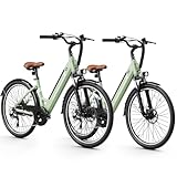 【Bright Lighting System & Dual Disc Brakes】YC1 ST adult electric bike is equipped with bright LED headlights, rear reflectors, and reflective strips on the tires to ensure maximum safety during night and daytime riding. The dual disc brakes provide p...