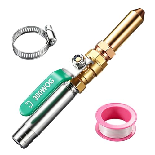 High Pressure Brass Nozzle - Multi Functional Water Gun Spray Head | Straight Pressure Washer Lance | Corrosion Resistant Powerf