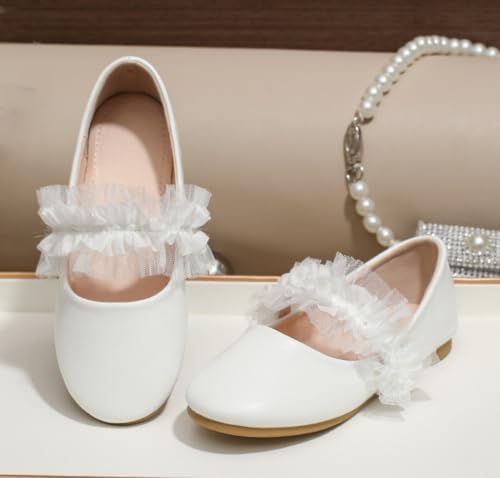Girls Adorable Ballerina Ballet Princess Dress Shoes Lace Strap Flower Wedding Party School Mary Jane Flats for Toddler/Little Kids2
