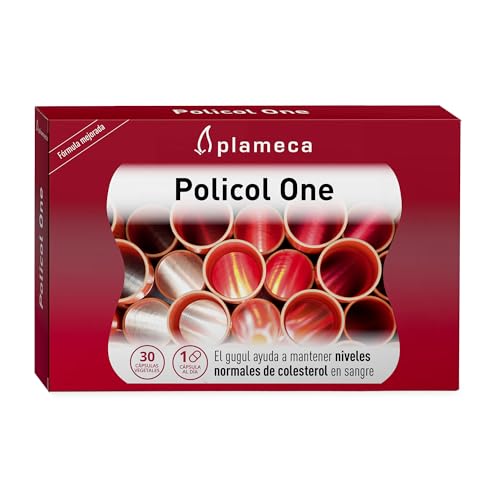 PLAMECA - Policol One, Reduce y Mantiene Niveles de Colesterol, Hígado en Buen Estado, Nueva Fórmula con Levadura de Arroz Rojo, Gugul, Alcachofera y Diente de León - 30 Cápsulas