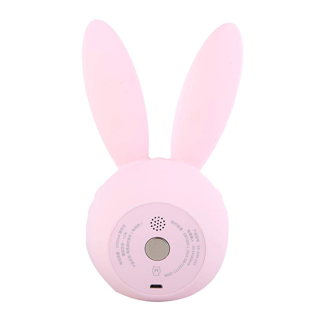 Fdit Multifunktions Cartoon Kaninchen LED Bildschirm Timing Alarm Temperatur Tischuhr MEHRWEG VERPACKUNG(Rosa)