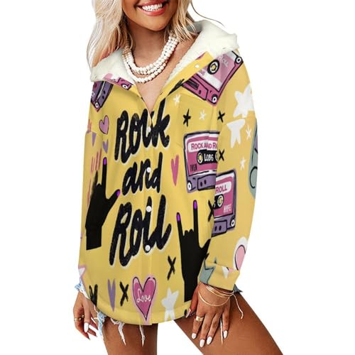 Sweat à capuche femme en polaire sherpa jaune idéal pour vos balades d'hiver