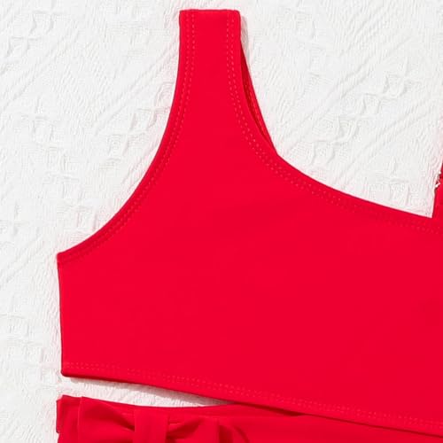 IWIHMIV Girls Swimsuit 3 Piece Bathing Suit Cute Adjustable Straps Bikini Set Girls' Swimwear with Cover Ups Skirt2