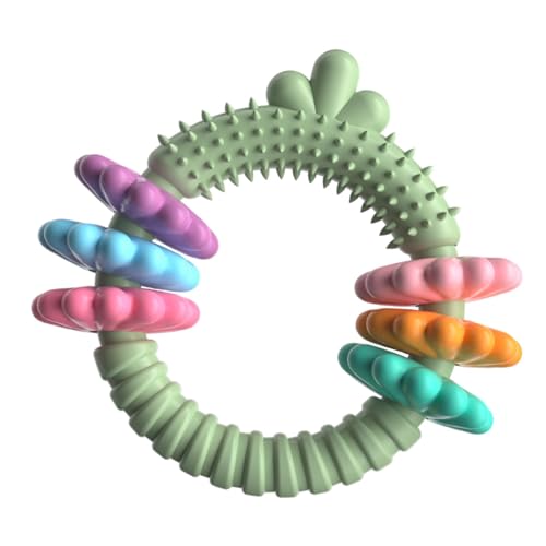 Qurygin Kauringe für Welpen, Beißringe für Hunde | Gummi-Hundering-Kauspielzeug | Kauringe aus Gummi für Hunde, Aggressive Kauer, große Hunde, fördern EIN gesundes Kauverhalten