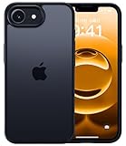 【米軍MIL規格・指紋防止】CASEKOO iPhone 16e 用 ケース 耐衝撃 滑り止め 指紋防止 米軍MIL規格 マット仕上げ ストラップホール付き 黄変防止 耐久性 カバー ワイヤレス充電対応 アイフォン16e 用 6.1 インチ ケース(マットブラック)