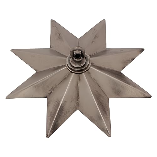 Image of RCH Hardware CN-BR11H-218 Brass Modern Star Ceiling Canopy, 8.6 Inch, Antique Nickel