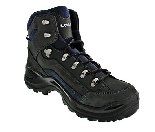 Image of LOWA Mens Renegade GTX Mid Dark Grey Navy Boots 10.5 US