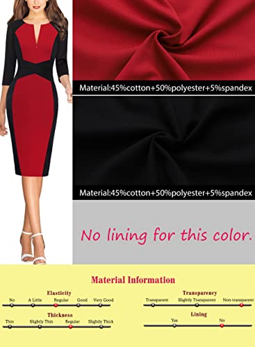 Image of VFSHOW Womens Slim Zipper Up Work Business Office Party Bodycon Pencil Sheath Dress