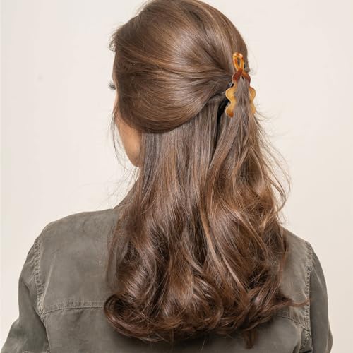 4 piezas Pinzas Banana para cabello mujer multicolor miniatura 5