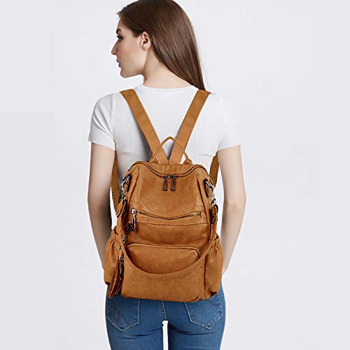 image for UTO Women Backpack Purse Leather Vegan Ladies Fashion Designer Rucksac