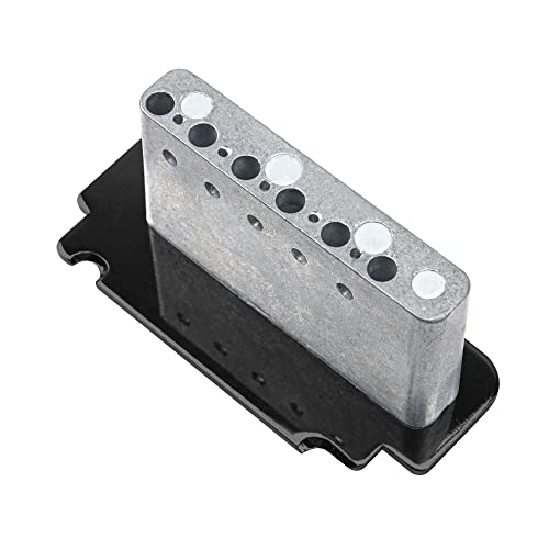 1Set Yootones Guitar Tremolo Bridge 6 String Individual Saddle Compatible With Squier Fender Strat Style Electric Guitar Parts (Black) #TOP2
