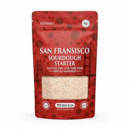 KozyKraft San Francisco-Style Dehydrated Sourdough Starter Culture, Dry Sourdough Starter