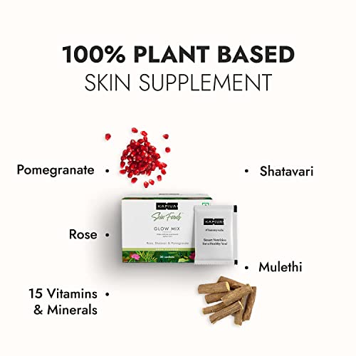 24 Karat Kapiva Skin Foods Glow Mix (60 Sachets) | Ayurvedic Skin Supplement, Collagen Powder | Skincare For Glowing & Healthy Skin - Super Saver Pack Of 2 #TOP3