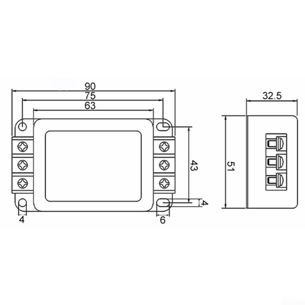 Filtre d'alimentation, filtre d'alimentation monophasé à 2 étapes avec différentes méthodes de connexion des bornes pour équipements électriques et électroniques (20 A)