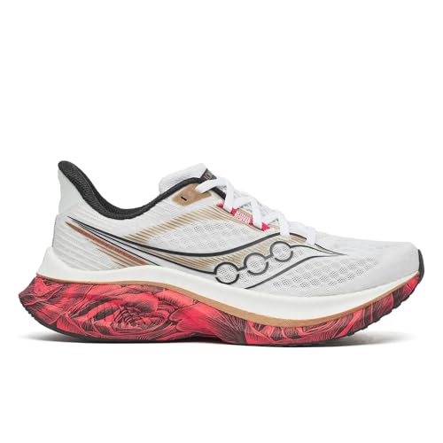 Saucony Women's Endorphin Speed 5 Running Shoe, White/Black, 8