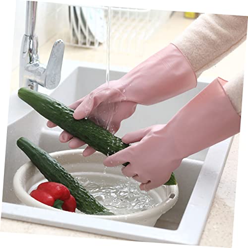 SEWACC 1 De Luvas Para Limpar Luvas De Limpeza De Borracha Luvas De Lavar Louça Luvas De Látex Luvas
