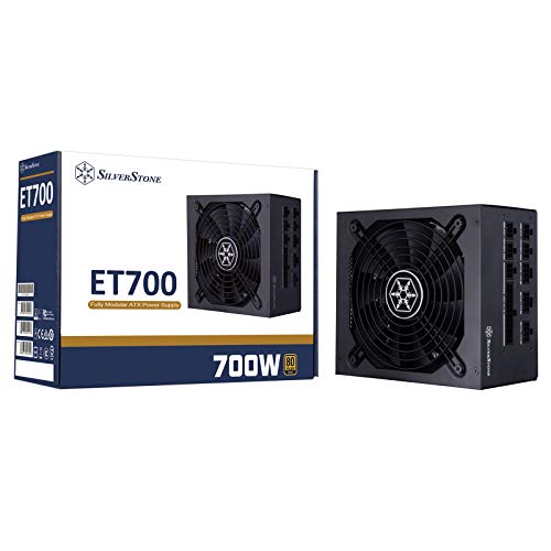 Silverstone SST-ET700-MG - Fonte de alimentação Strider Essential 750 W, ATX, modular, 80 Plus Gold, baixa sonoridade 140 mm